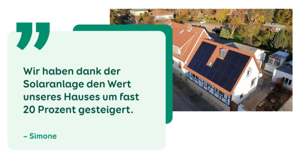 Kundenerfahrung bei Aroundhome: Wir haben dank der Solaranlage den Wert unseres Hauses um 20 Prozent gesteigert,