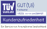 TÜV-Zertifikat zur Kundenzufriedenheit mit Note 1,8