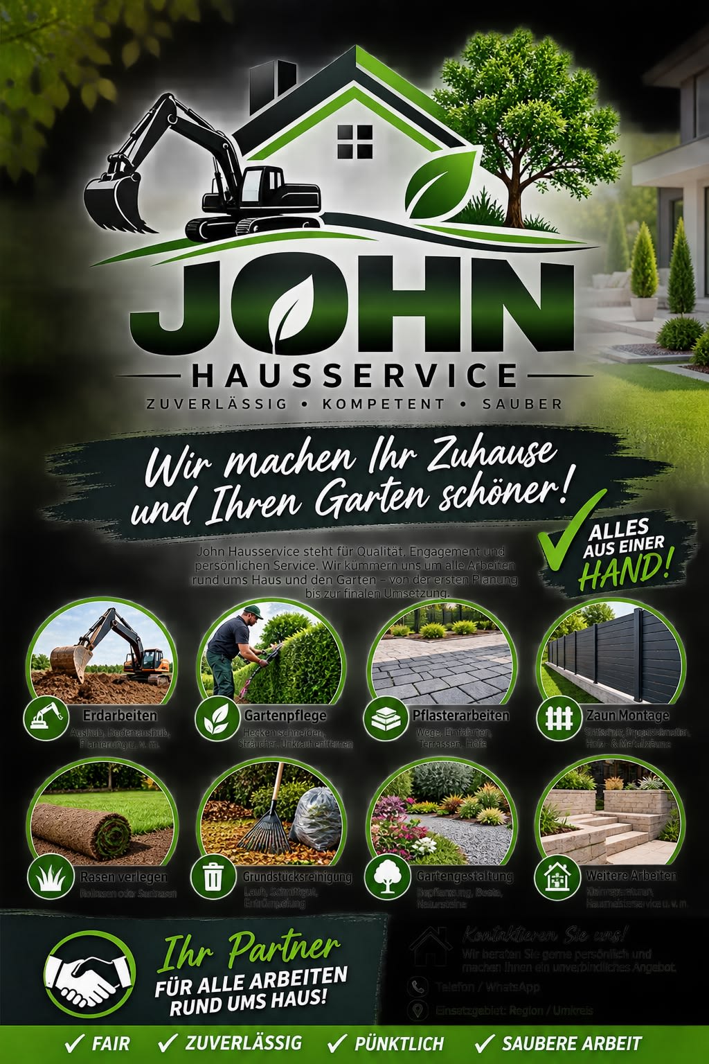 Logo von Haus und Gartenservice John