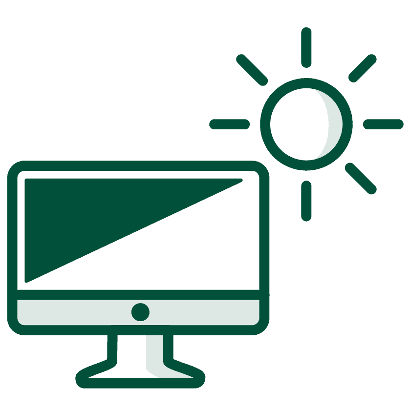 Fenster Rollo Icon Blendschutz