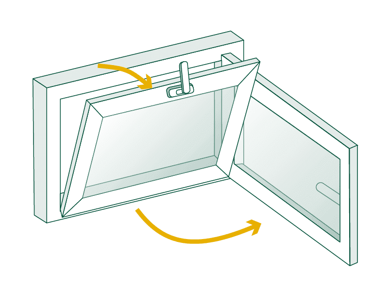 Kellerfenster Dreh Kipp Fenster