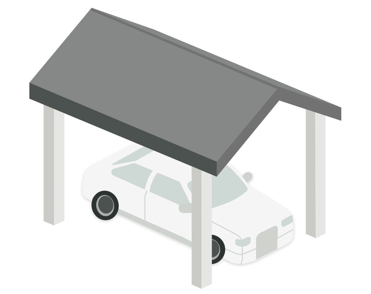 Carport Einzelcarport Satteldach