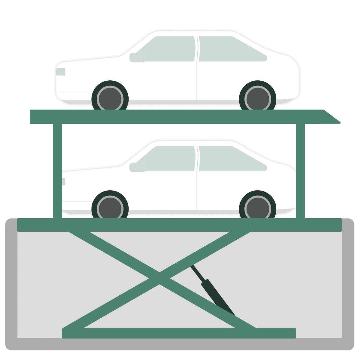 Duplex-Garage mit Unterflursystem