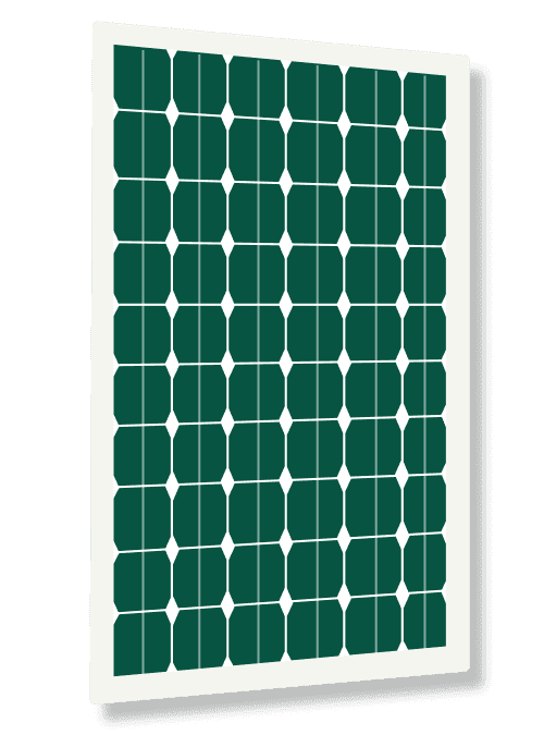 Polykristallines Solarmodul mit Halbzellen als Solarzellen