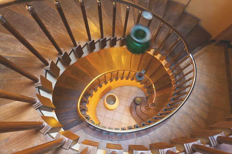 Wendeltreppe im Treppenhaus