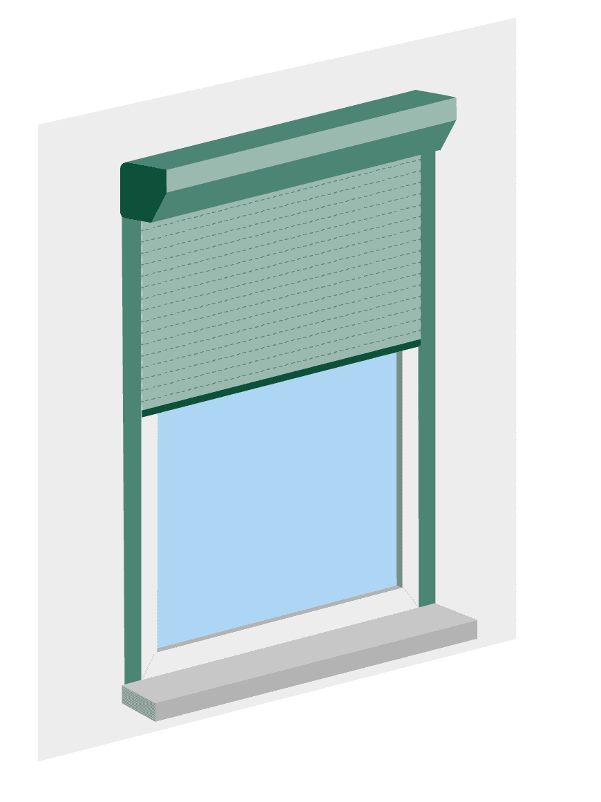 Grafik Fenster Mit Rollladen