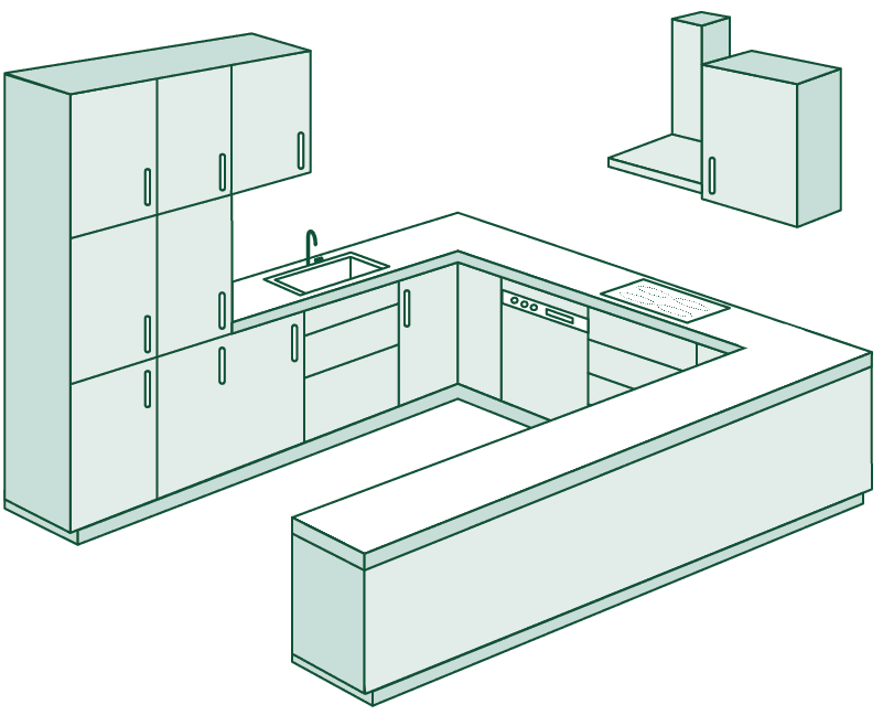 Einbauküche U-Form