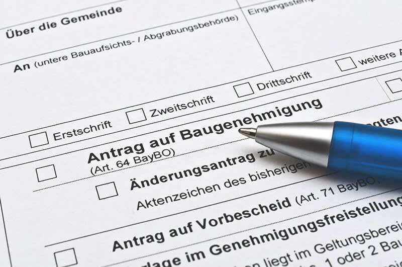 Antragsformular Baugenehmigung