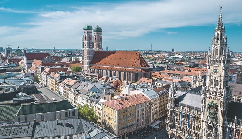 Luftaufnahme der Innenstadt von München