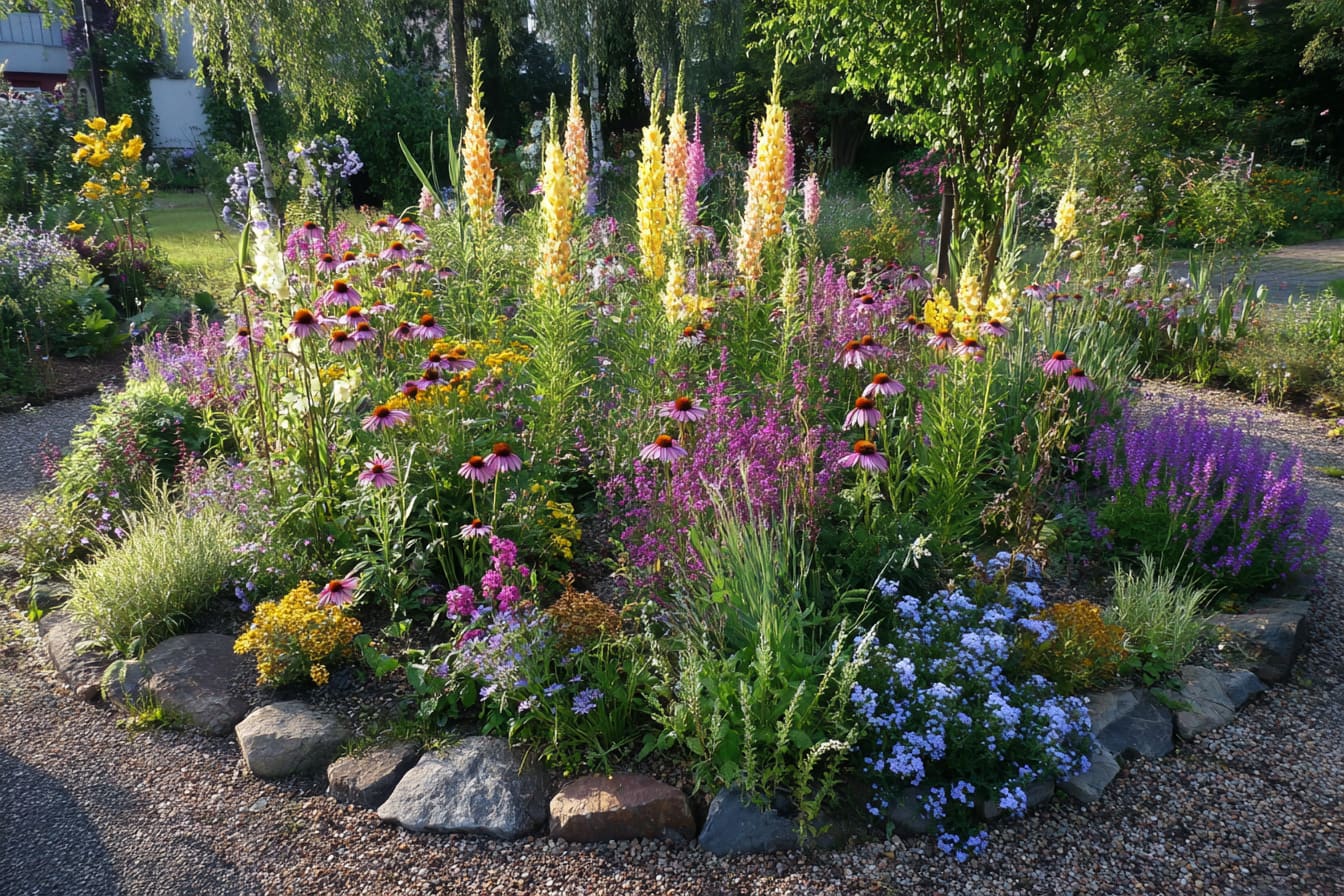 Blumenbeet für Garten mit Sandböden