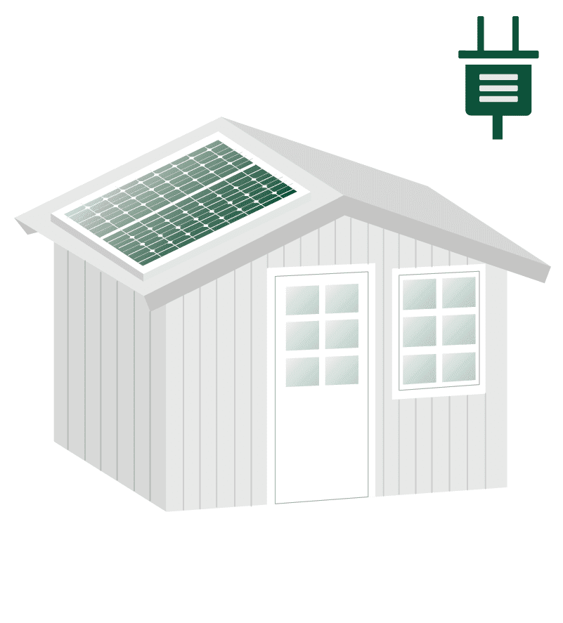 Heizung Gartenhaus Solar  1 