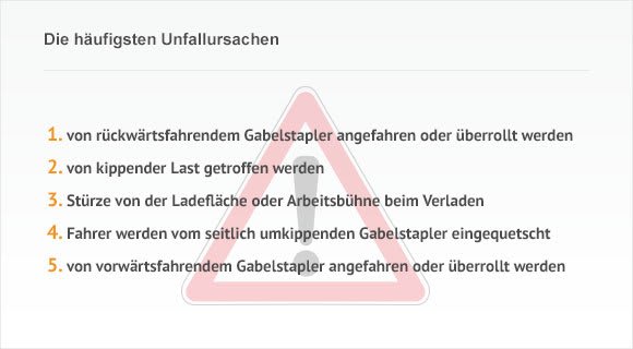 Unfallursachen Gabelstapler