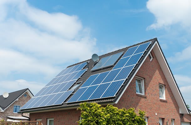 Solaranlage auf dem Hausdach