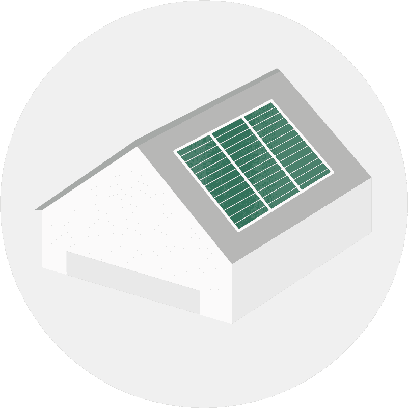 Garage Garagendach Satteldach Solaranlage